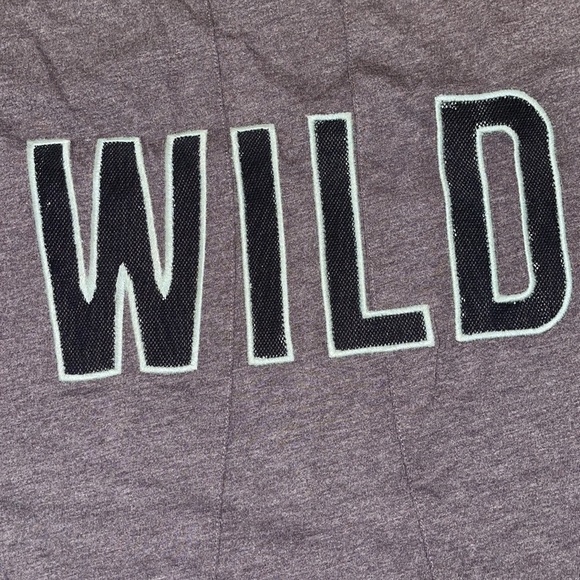 Free People “WILD” Black Mesh Gray Graphic Top - Picture 10 of 13